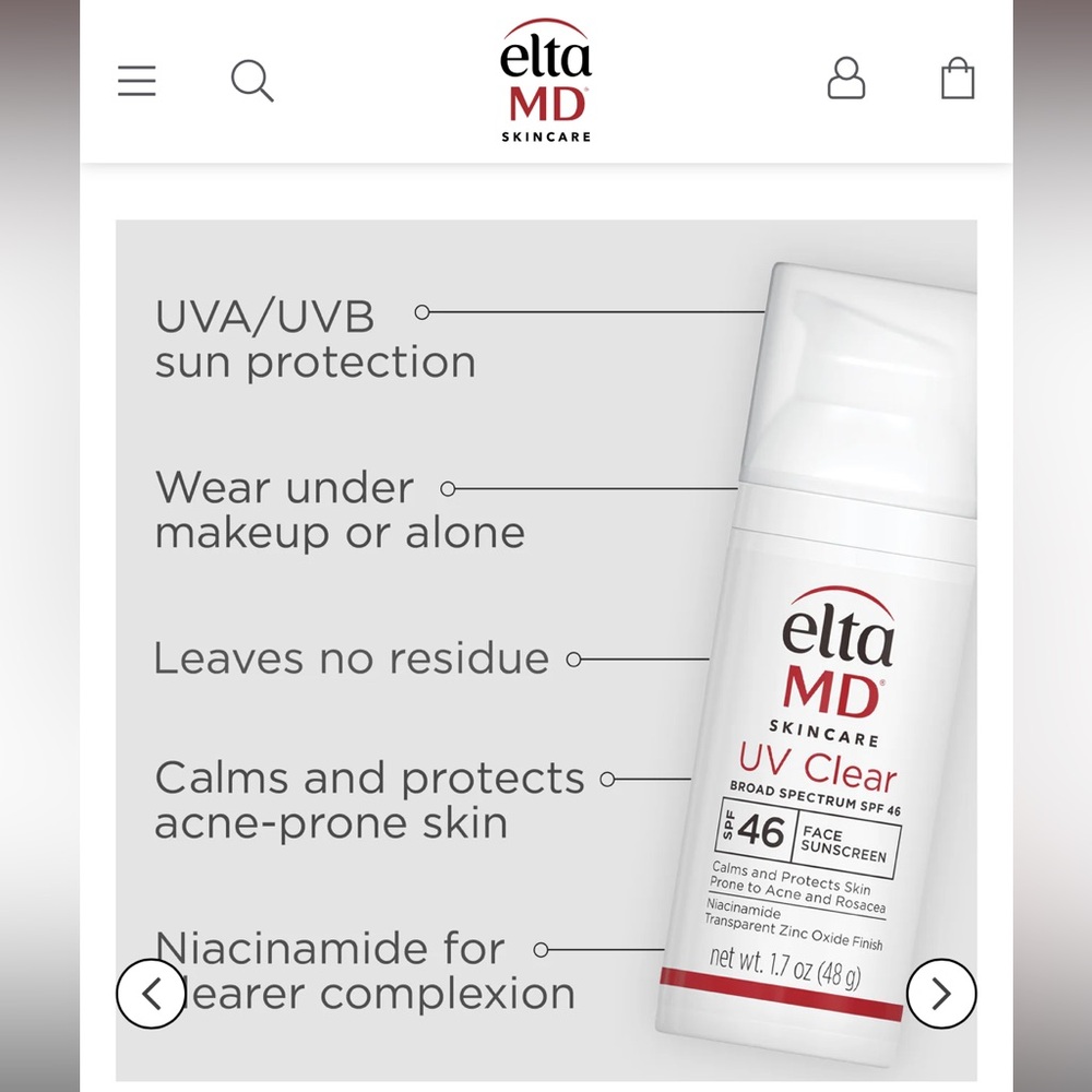 NIB EltaMD UV Clear Broad Spectrum SPF 46 Face Sunscreen - Picture 7 of 9